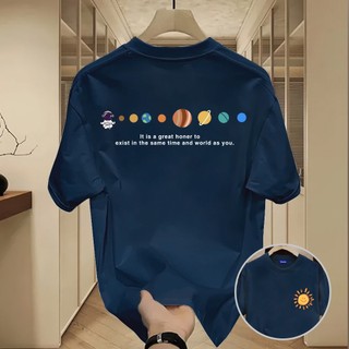 ✨Hàng có sẵn✨ WASSUP planet-Áo thun nam mới! 100% cotton, thời trang, Unisex