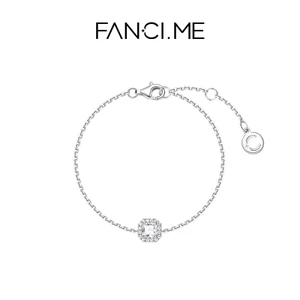 FanciMe Vòng tay bạc hình ngôi sao vuông tinh tế dành cho nữ Quà tặng tối giản cao cấp dành cho bạn gái [Star Dot Series]
