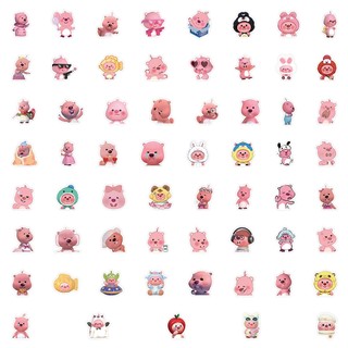 120 Chiếc Hoạt Hình Little Beaver Loopy Dán DIY Laptop Cốc Điện Thoại Miếng Dán Chống Thấm Nước Miếng Dán