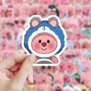 120 Chiếc Hoạt Hình Little Beaver Loopy Dán DIY Laptop Cốc Điện Thoại Miếng Dán Chống Thấm Nước Miếng Dán