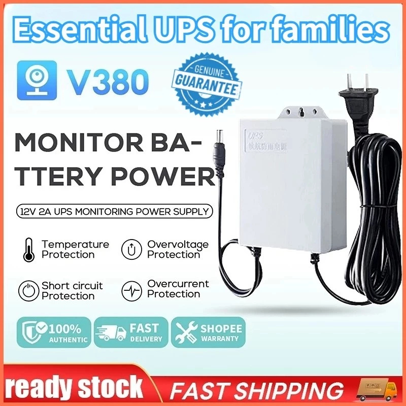 Ngoài Trời Chống Thấm Nước UPS Không Gián Đoạn Nguồn Điện Giám Sát Camera Pin Chuyên Dụng Tuổi Thọ Nguồn Điện 3m Đường Dài Chống Cháy Chống Sét