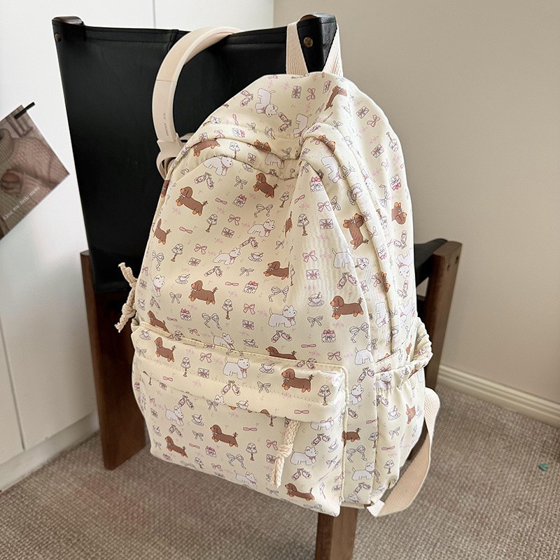 CMinYP In Hình Dễ Thương Chó Con Dachshund Ba Lô Phong Cách Đại Học Sinh Schoolbag Di Động Dung Tích Lớn Túi Du Lịch Nữ Tính Quà Tặng Sinh Nhật Vinh Quang