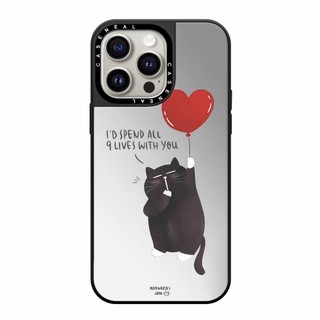 CASENEAL Ốp điện thoại gương chất lượng cao hình mèo đen dễ thương Thích hợp cho iPhone 17ProMax 17pro 17 air 16promax 16 15promax 15 14promax 13 13promax Ốp lưng cứng chống rơi thời trang