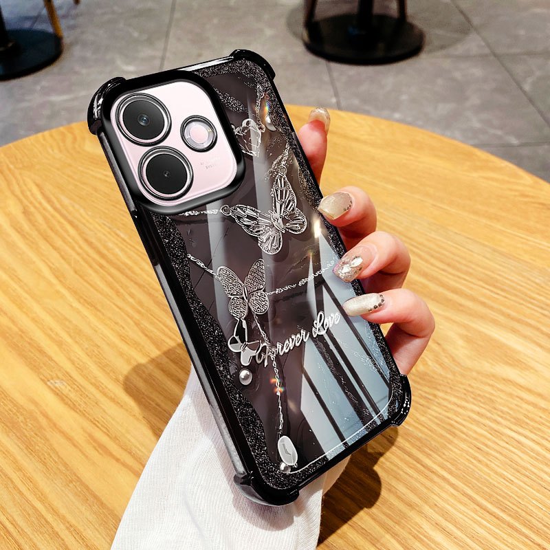 Vỏ Bướm YBD Girl Cho OPPO A6C A5i A5 Pro A3X A5X A58 A3X A60 4G 5G Ống Kính Chống Rơi Túi Khí Bốn Góc Bao Gồm