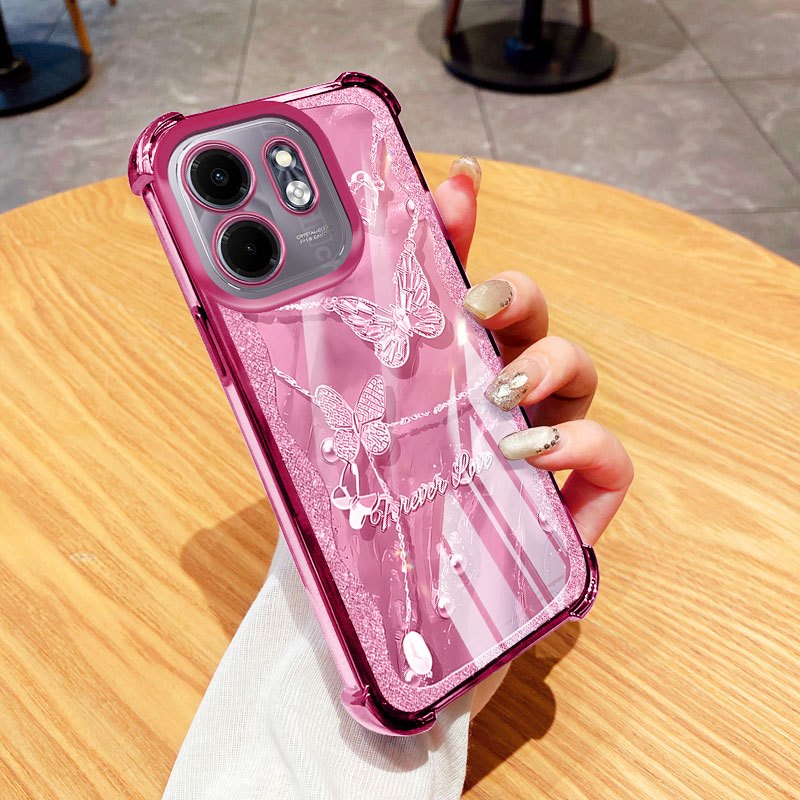 Vỏ Bướm YBD Girl Cho Infinix Smart 9 HD Hot 50i X6531 X6531B X6532 X6532C Ống Kính Chống Rơi Túi Khí Bốn Góc Bao Gồm