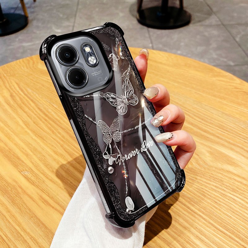 Vỏ Bướm YBD Girl Cho Infinix Smart 9 HD Hot 50i X6531 X6531B X6532 X6532C Ống Kính Chống Rơi Túi Khí Bốn Góc Bao Gồm