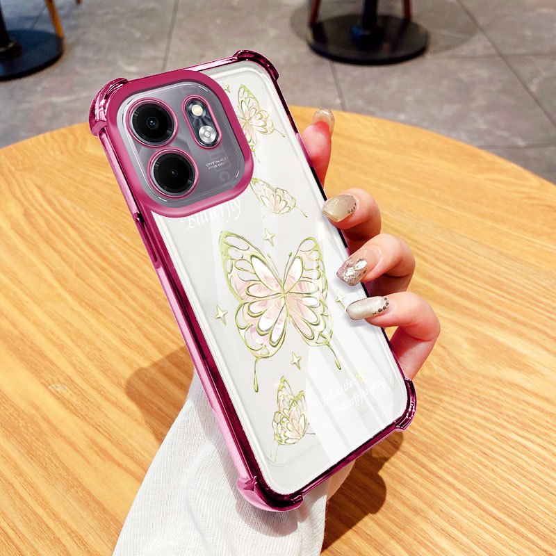 Vỏ Bướm YBD Girl Cho Infinix Smart 9 HD Hot 50i X6531 X6531B X6532 X6532C Ống Kính Chống Rơi Túi Khí Bốn Góc Bao Gồm