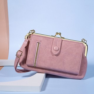 2025 Phong Cách Mới Nữ Túi Điện Thoại Di Động Messenger Túi Nhỏ Bé Gái Retro Thời Trang Phiên Bản Hàn Quốc Túi Đeo Vai Nhiều Thẻ Ví