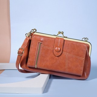 2025 Phong Cách Mới Nữ Túi Điện Thoại Di Động Messenger Túi Nhỏ Bé Gái Retro Thời Trang Phiên Bản Hàn Quốc Túi Đeo Vai Nhiều Thẻ Ví