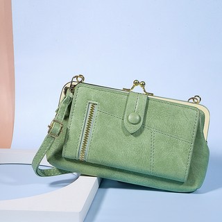 2025 Phong Cách Mới Nữ Túi Điện Thoại Di Động Messenger Túi Nhỏ Bé Gái Retro Thời Trang Phiên Bản Hàn Quốc Túi Đeo Vai Nhiều Thẻ Ví