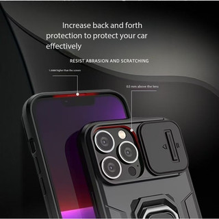 Dành cho iPhone 16 Pro Max 15 Pro Max 13 14 Pro 15 Plus, bảo vệ ống kính cửa sổ đẩy gấu chiến đấu, giá đỡ vòng từ tính ô tô, vỏ bảo vệ điện thoại TPU chống rơi và chống khóa
