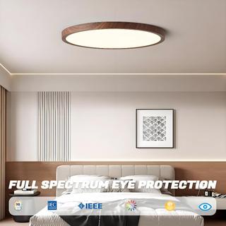 AIMI Đèn Trần LED Bắc Âu Tricolor Phòng Khách Đèn Trung Tâm Tròn Thích Hợp Cho Phòng Ngủ Ăn Khách Nghiên Cứu