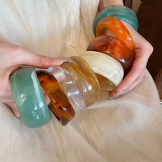 Vòng tay bóng sọc phong cách retro châu Âu và Mỹ trang sức tay thời trang nữ