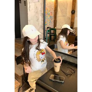 HIIXIIVI Áo thun nữ 100% cotton, cổ tròn, dáng dài, co giãn tốt