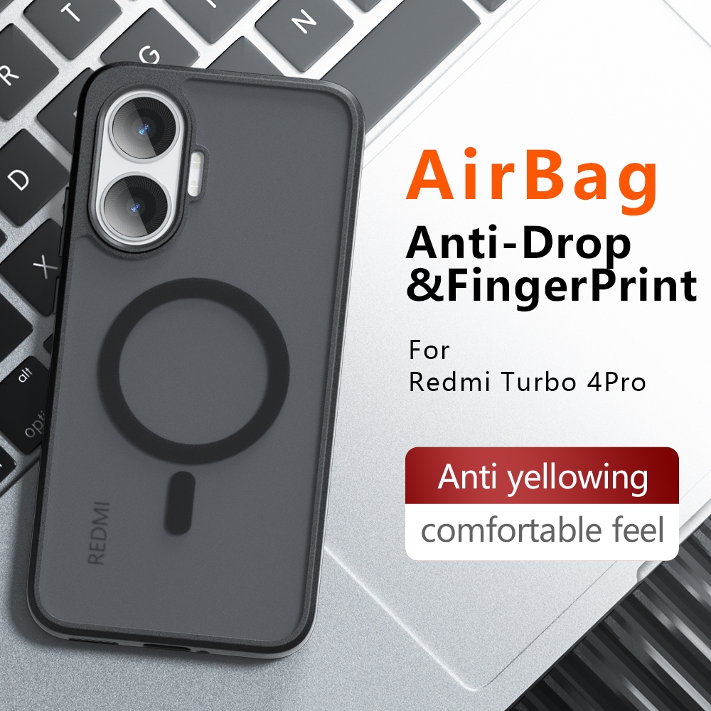 Ốp Cứng Từ Tính Chống Sốc Trong Suốt Cho Xiaomi Poco F7 5G / Redmi Turbo 4 Pro Vỏ Điện Thoại PC