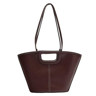 Zara2025 Túi xách nữ mới Túi Tote nữ thời trang Xô màu đỏ