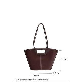 Zara2025 Túi xách nữ mới Túi Tote nữ thời trang Xô màu đỏ