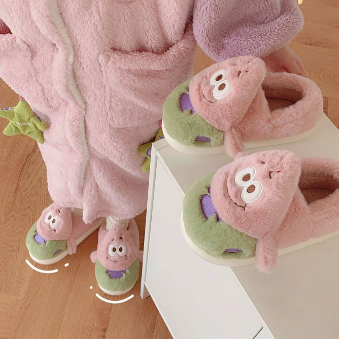 Xixitiao Dép Cotton Thời Trang Phong Cách Mới Baotou Mùa Đông Nhà Trong Nhà Sang Trọng Ấm Áp Đế Mềm Nữ