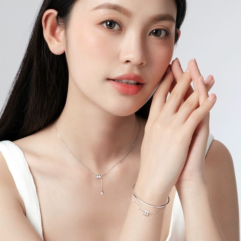 Vòng tay bạc hai lớp FANCIME dành cho nữ - Quà tặng ngày lễ tình nhân thiết kế eo ôm