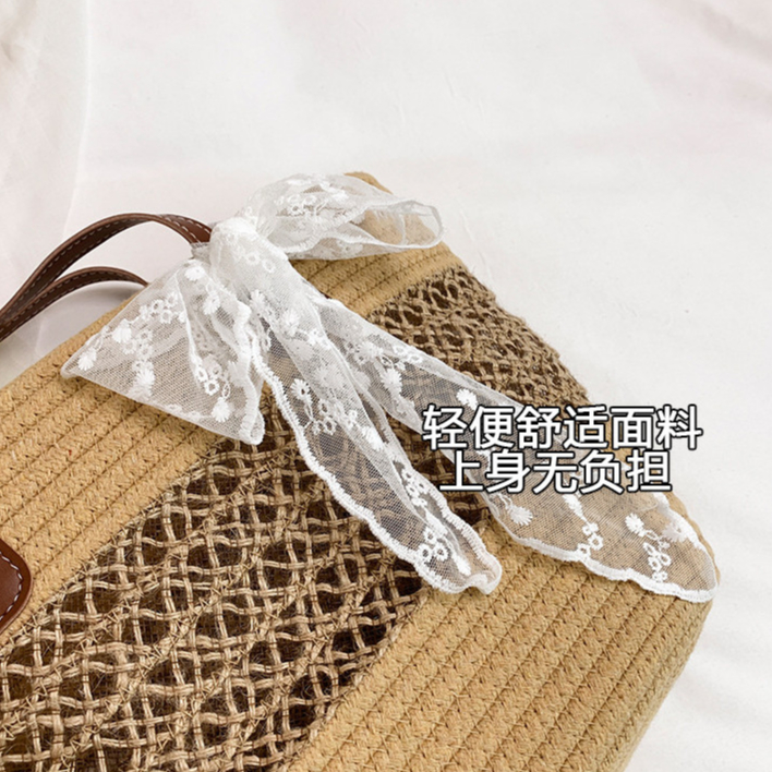 Túi Rơm Đeo Vai Phong Cách Mới, Đeo Ngang, Đi Biển, Tote Nữ