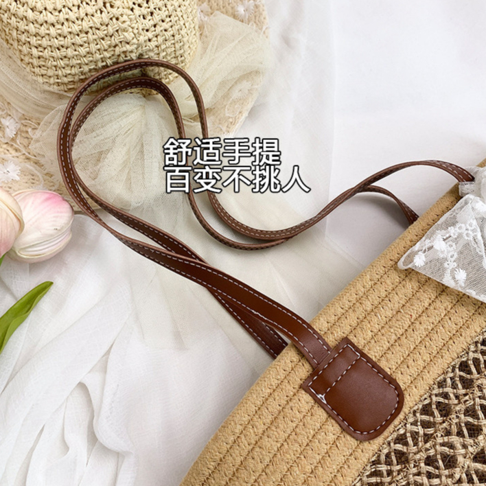 Túi Rơm Đeo Vai Phong Cách Mới, Đeo Ngang, Đi Biển, Tote Nữ