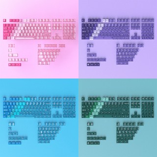 Keycaps trong suốt màu PBT + PC Dye-sub Cherry Profile Keycap Custom Keycaps Tương thích với công tắc Cherry Gateron MX