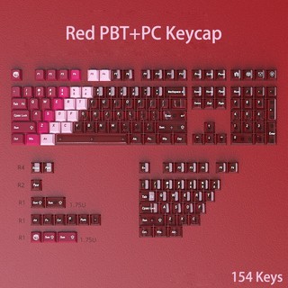 Keycaps trong suốt màu PBT + PC Dye-sub Cherry Profile Keycap Custom Keycaps Tương thích với công tắc Cherry Gateron MX