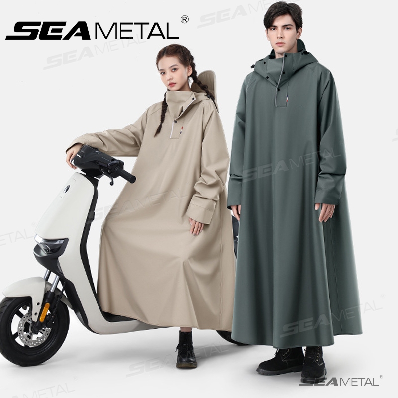 SEAMETAL Dày Người Lớn Áo Mưa Xe Máy Xe Điện Bền Chống Thấm Nước Đi Thiết Bị Áo Mưa