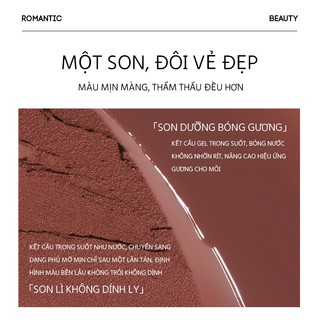 Romantic Beauty Son Kem Lì Mist Party 2 Đầu Màu Nude Matte Không Trôi Không Dính Ly
