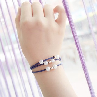 🌺xinyia🌺Dây Cột Tóc Nhiều Lớp Đính hạt Đơn Giản Phong Cách Mori Hàn Quốc Cho Nữ
