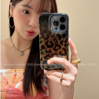 Ốp Điện Thoại Kim Sa Lấp Lánh Báo Màu Hồng Hàn Quốc Cho iPhone 17Promax 16Promax 14 15 Pro Max 13 Chống Sốc Hai Lớp imd Nữ Điện Thoại Di Động