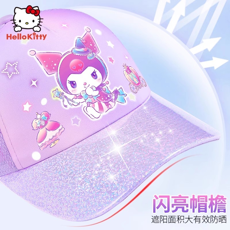 Sanrio Mũ trẻ em Mũ bóng chày nữ phong cách phương Tây Mũ chống nắng nữ bảo hiểm mũ lưỡi trai mùa hè 2025 Mới