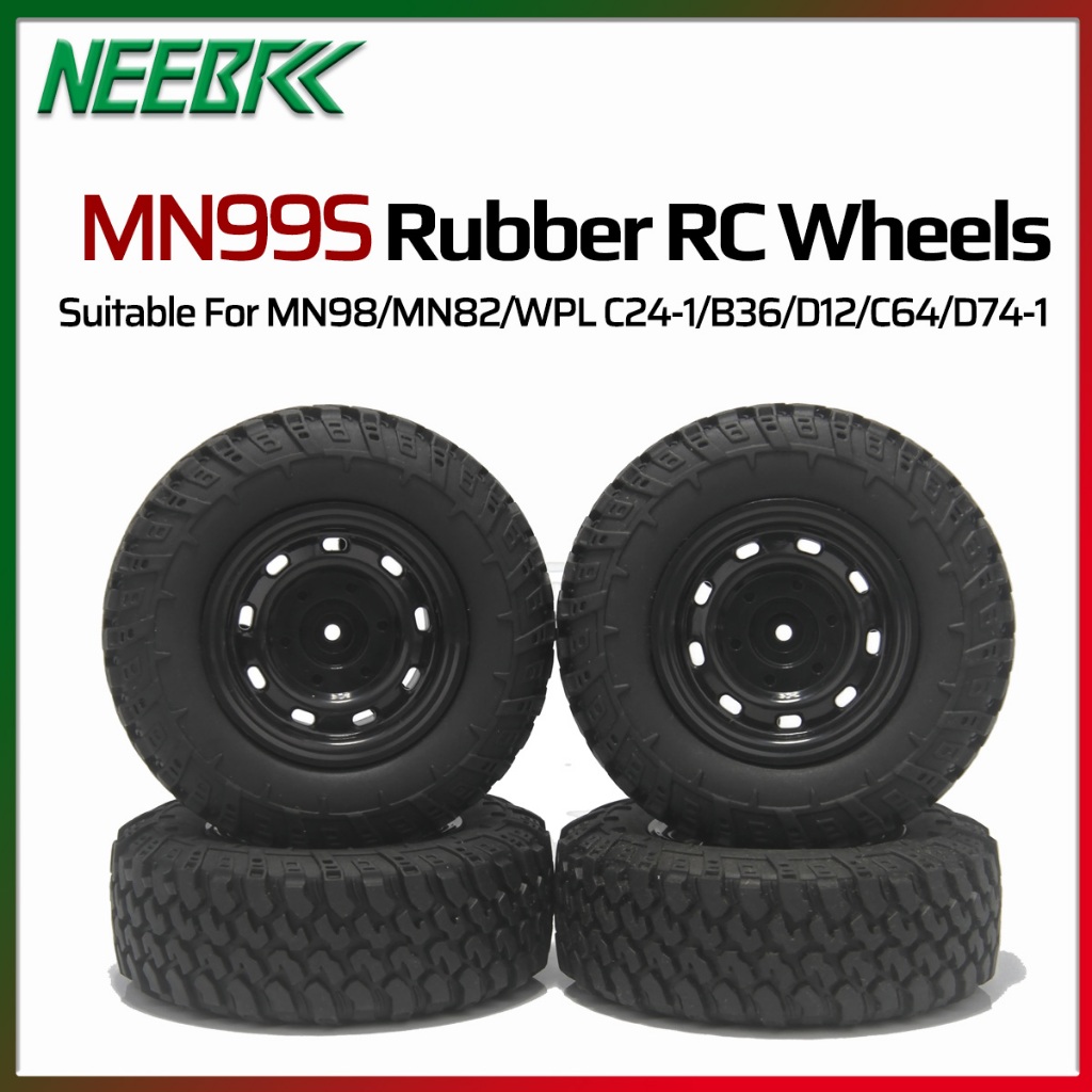 Bánh xe RC cao su 5mm Hex MN99S Đường kính 73mm cho MN98 MN82 WPL C24-1 ...