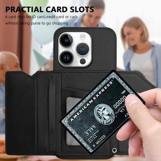 Ốp Điện Thoại Lật Da Pu Cho iPhone 16 15 14 13 12 11 Pro max 6 6s 7 8 plus se2022 XXS max XR Mini Ví Khe Cắm Thẻ Ốp Lưng Chống Sốc