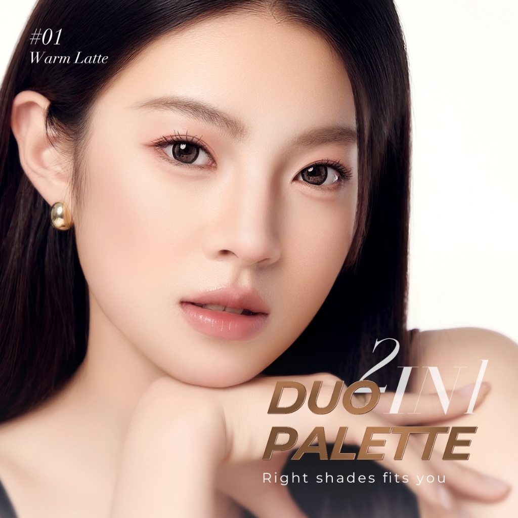Bảng tạo khối hai ô màu SACE LADY Contouring Palette Hiệu ứng điêu khắc 3D nhẹ pha trộn 4g