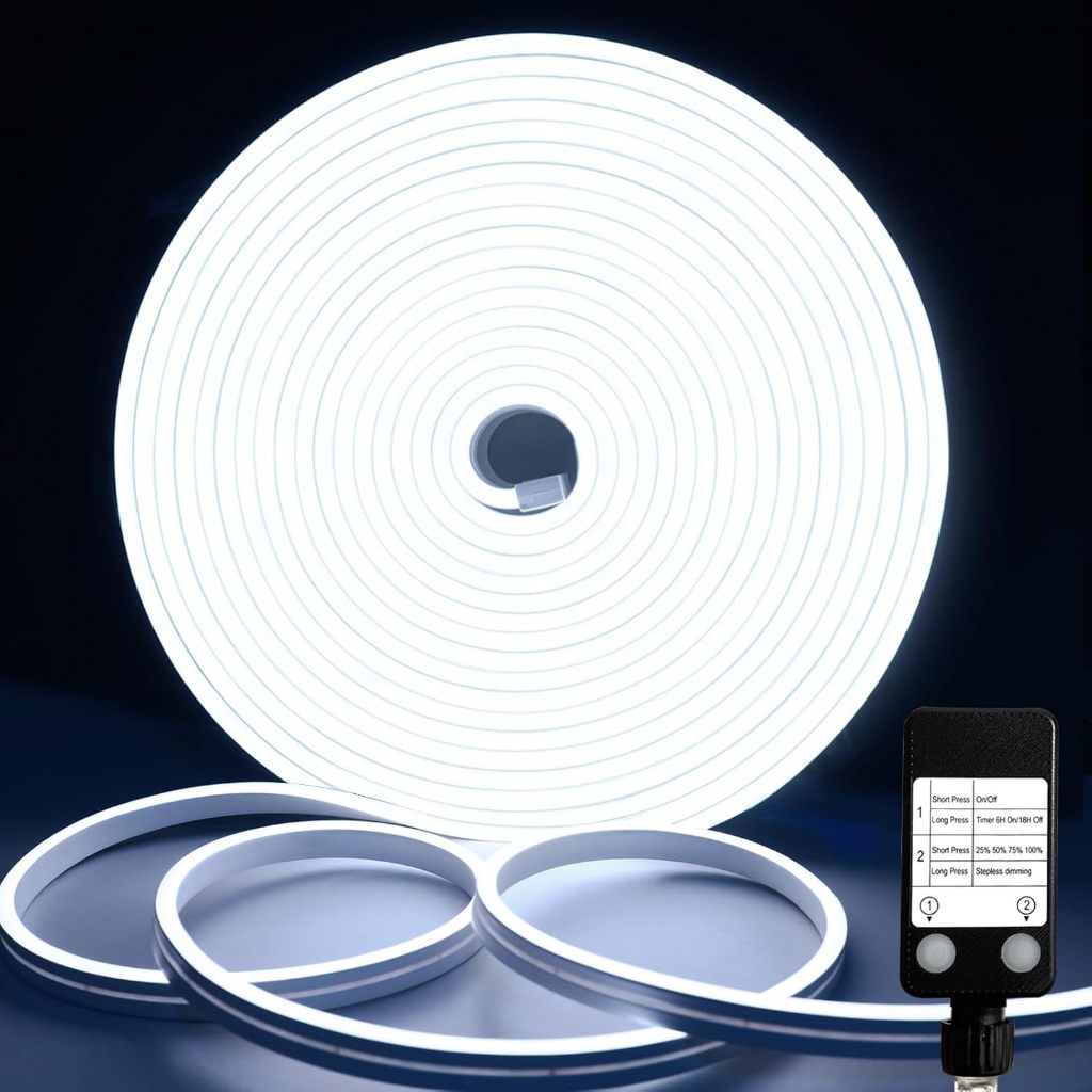 Dải đèn LED Neon 24 giờ 5 / 10 / 15 / 20M 220V (Nguồn điện miễn phí), Dải đèn LED trang trí chống nước, Trang trí Logo, Bao bì cây thông Noel ngày lễ | BigBuy360 - bigbuy360.vn