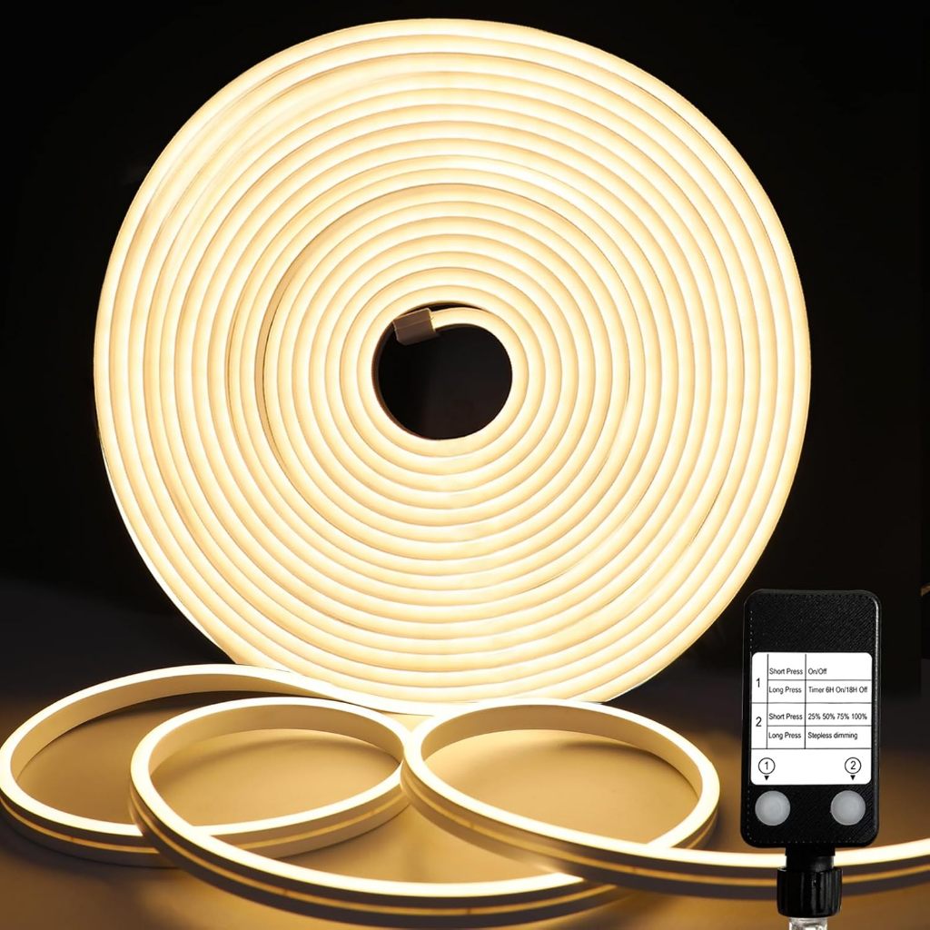 Dải đèn LED Neon 24 giờ 5 / 10 / 15 / 20M 220V (Nguồn điện miễn phí), Dải đèn LED trang trí chống nước, Trang trí Logo, Bao bì cây thông Noel ngày lễ | BigBuy360 - bigbuy360.vn