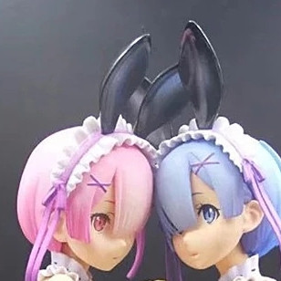 30CM Anime Re: Cuộc Sống Trong Một Thế Giới Khác Từ Zero Ram & Rem Hình Người Giúp Việc Trang Phục Bunny Girl Ram Nhân Vật Hành Động
