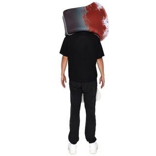 Trang phục cosplay nam Halloween thú vị với chủ đề máu và vũ khí, phù hợp cho lễ hội và tiệc sân khấu