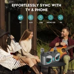 NEWMSNR (Nâng cấp mới)Loa Bluetooth Có Mic Kép Micro Bluetooth Không Dây Loa Karaoke 9D Stereo Bass Khuếch Đại Đảng RGB Đèn LED Di Động Gia Đình KTV Loa Âm Thanh — ảnh 6