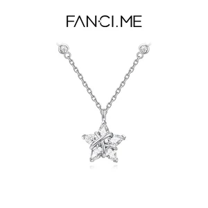 FANCIME "Ngôi Sao May Mắn" Vòng Cổ Bạc Vega Thiết Kế Thời Trang Người Bạn Sinh Nhật Quà Tặng Năm Mới Cho Nữ / Nam
