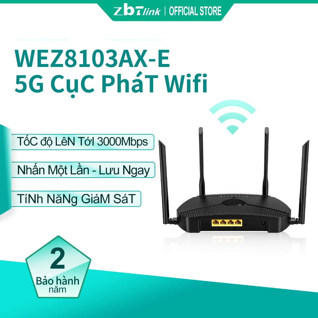 ZBTlink Z8103AX-E 5G WIFI 6 Bộ định tuyến Wifi 3000mbps 256MB DDR3 28MB ...