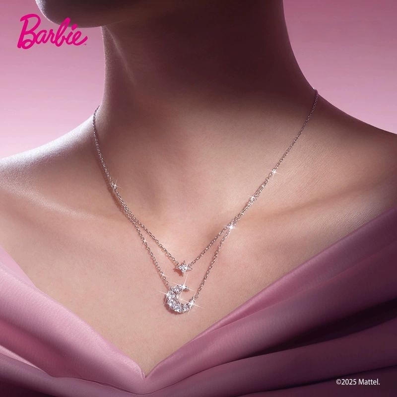 FANCIME Sterling Silver Star Moon Vòng cổ hai lớp Quà tặng cao cấp cho bạn gái sinh nhật