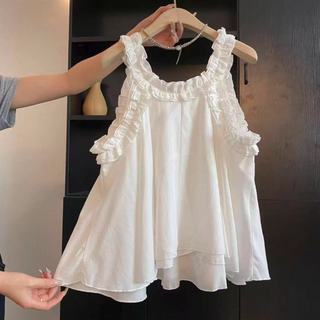 Áo sơ mi không tay dáng rộng phong cách Hàn Quốc dành cho nữ