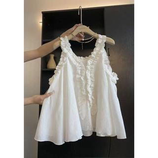 Áo sơ mi không tay dáng rộng phong cách Hàn Quốc dành cho nữ
