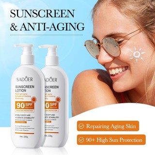 [Siêu Giá Trị 220g] Kem chống nắng body SADOER Ultra SPF90 + Kem chống nắng body Toàn Thân Chống Tia UV Kem chống nắng body Toàn Thân Chống Thấm Nước
