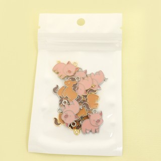 10 Chiếc Dễ Thương Pony / Lợn Hồng Nhỏ Giọt Dầu Hợp Kim Quyến Rũ Vòng Cổ Thời Trang Vòng Tay Bông Tai Móc Khóa Bụi Cắm DIY Hoạt Hình Ngựa & Mũm mĩm Hog Mặt Dây - Thích Hợp Cho Bé Trai Và Bé Gái Quà Tặng