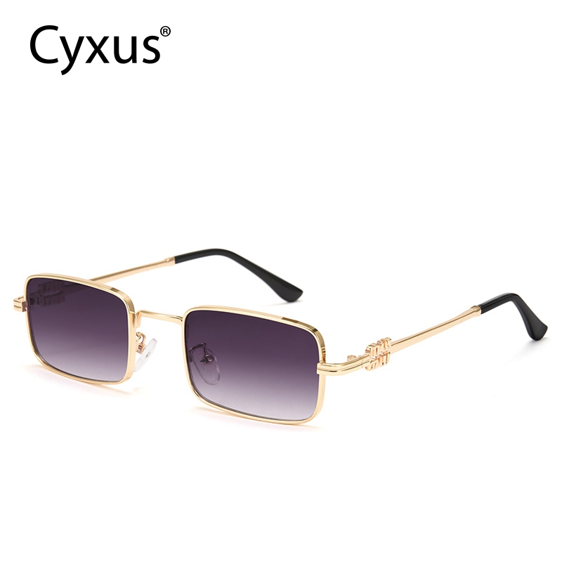 Cyxus Kính Râm Nữ Phong Cách Hàn Quốc Retro 90s Y2k Gọng Kim Loại Hình Chữ Nhật Nhỏ Nhẹ Không Phân Cực Chống UV400 1310
