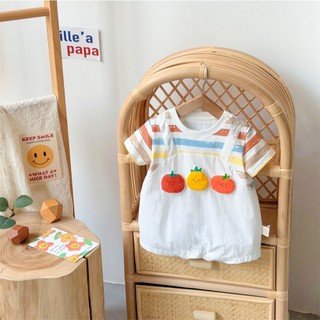 Bé trai sơ sinh Cà chua dễ thương áo liền quần mùa hè mềm mại và thoải mái (0-24 tháng)