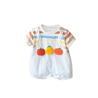 Bé trai sơ sinh Cà chua dễ thương áo liền quần mùa hè mềm mại và thoải mái (0-24 tháng)
